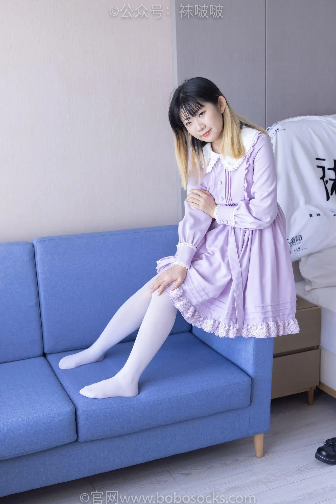 [BoBoSocks袜啵啵]NO.079 砂糖-皮鞋、厚白丝（花絮版） [140P]插图2